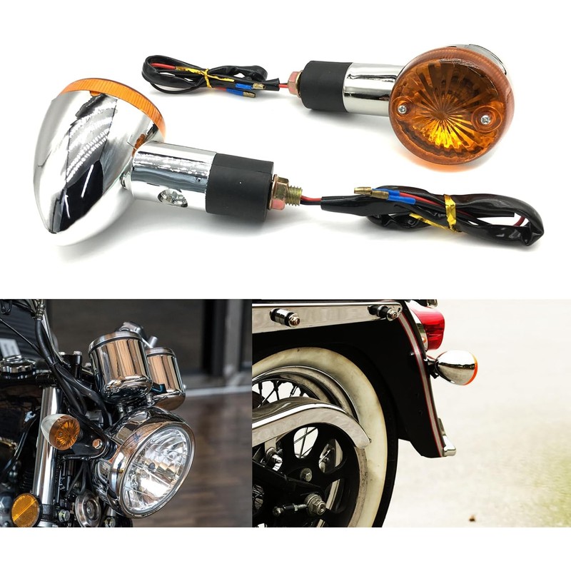 Universal 4Pcs Motorcycle Bullet Turn Signals Lights Compatible With Honda