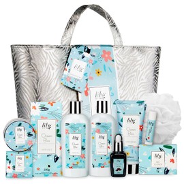 Spa Gift Basket Set for Women 18pcs Bath and Body Gifts Basket Set for Valentine's Day Mother‘s Day Spa Gift Set for Christmas Gifts Mother Mom Birthday Gifts Spa Kit Self Skin Care Gift Set for Women