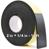Foam Rubber Seal Strip -2" W x 1/4" T- Adhesive