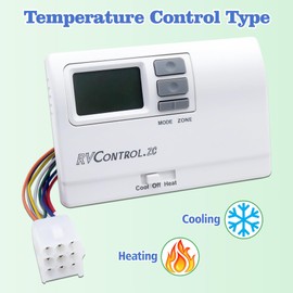 8330D3351 RV Digital Thermostat, Replacement for Coleman Mach 8330D3351 8330A335 8330B3351, Heat/Cool Mode Wall Mount Thermostat for Camper Trailer Motorhome