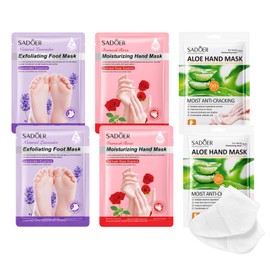 6 Pairs Foot Exfoliating Mask, Foot Mask, Callus Removal, Callus Socks, Callus Mask, Feet Moisturising Foot Mask, Socks, Natural & Gentle Foot Care for Dry and Cracked Feet