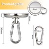 MIN CI Strong Magnets - Heavy Duty 42mm Neodymium Hooks