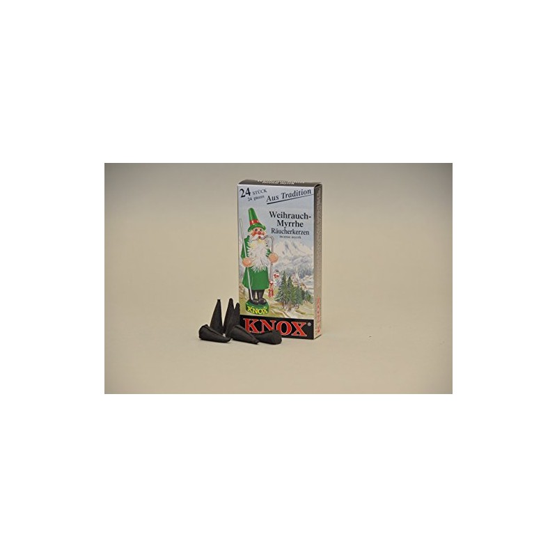 Knox Incense Cones - Incense Myrrh - 24 Pieces/Pkg (3,
