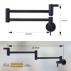 Pot Filler Faucet Matte Black, ARCORA Modern Pot Filler Wall