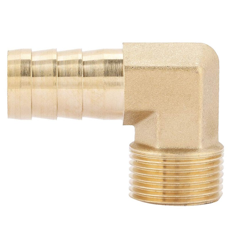 Hilitand 3/4" Brass Hose Barb, Fitting Elbow, 90 Degree Elbow