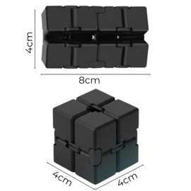ENICMA Cubo Anti Estrés Infinito | Infinity Cube Fidget para Ansiedad y Estrés | Juguete Sensorial Que Mejora la Concentración | Adultos y Niños | Tamaño Bolsillo