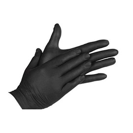 Guante Desechable Nitrilo Chico Negro de Seguridad Uniseal