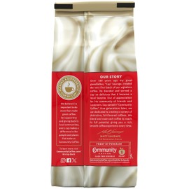 Community Coffee French Vanilla Flavored 72 Ounces, Medium Roast Ground Coffee, 12 Ounce Bag (Pack of 6)