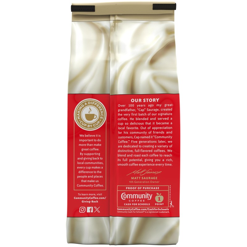 Community Coffee French Vanilla Flavored 72 Ounces, Medium Roast Ground
