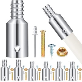 Zhengmy Kit de reparación de puntas roscadas de repuesto para mango de poste de extensión para escoba de metal (0.8 pulgadas, 0.87 pulgadas, 1 pulgadas)