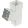 FLOPLAST 65mm Square 67 Degree Downpipe Branch - White