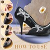 Juexica 4 Pairs Rhinestone Pearl Shoe Clips Crystal Shoe Buckles