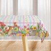 Yarcooly Easter Tablecloth Happy Easter Table Cover Spring Bunny Rabbit