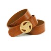 Anthoni Crown Unisex Leather Belt, light brown