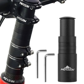 AMFUN Bike Stem Riser, Bike Stem Riser Handlebar,Aluminum Alloy Bike Handlebar Extension for Bicycle Cycling Mountain Bike MTB 28.6mm Black
