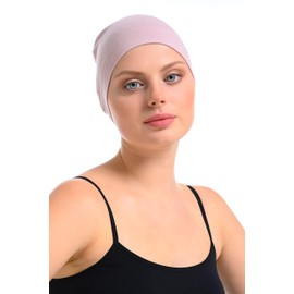 Kappe aus Bambus und Baumwolle für Chemo, Haarausfall, Schlafmütze, powder pink, One size
