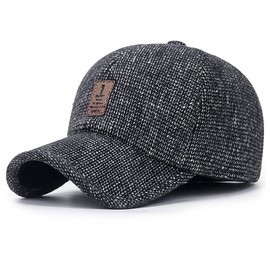 Winter for Men Outdoor Hat, Adjustable Warm Sport Golf Baseball Cap Hats Dad Caps Earflaps Thicken 55-60CM, Grey, 7-7 3/8