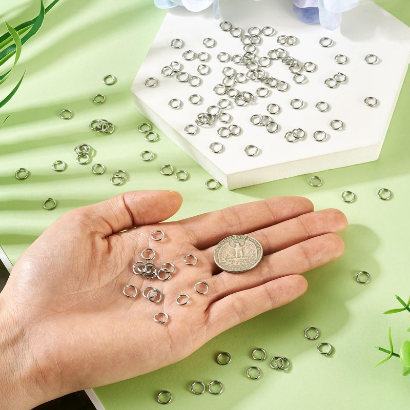 2000 Pcs Stainless Steel Jump Rings 7 mm for Jewelry