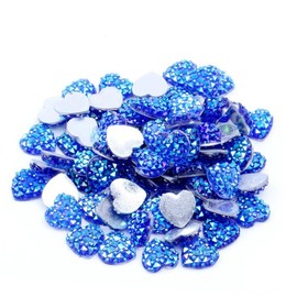 COHEALI 40pcs Scrapbooking Decoration Heart Resin Rhinestones Glue Needed DIY Craft Beads Skin Texture Bag Garment Art
