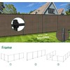 Goleray 5'Hx24'W Outdoor Freestanding Privacy Screen Fence Panels with Iron