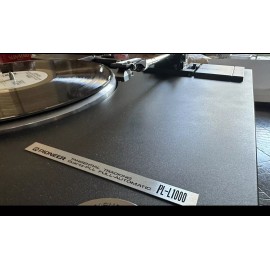 Pioneer PL-L1000 PL-L1000A Metal Silver Black Badge Replacement Plate