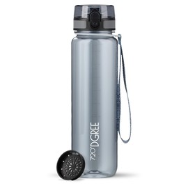 720°Dgree uberBottle Water Bottle, crystalClear Sports Bottle with Sieve, BPA-Free, for Sports, Gym, Fitness, Bike, Outdoors, University, Made of Tritan, Lightweight, Shockproof, Reusable – 1 L