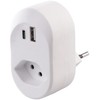 revolt USB Charger Socket: 2-in-1 Socket with 230 V Output,