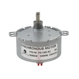 CHANCS TYD-50 Synchronous AC Motor 110V 5-6RPM CW/CCW Small Electric Gear Motor Flush Shaft 10mm for Electric Fireplace