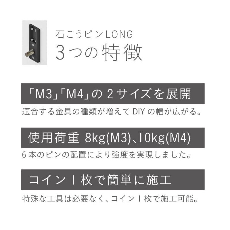 YAHATA M4 White Gypsum Pin for Hardware