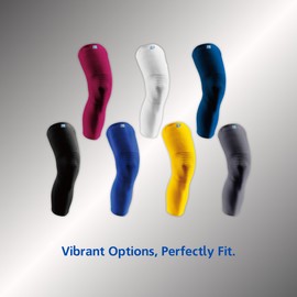 LP SUPPORT 667 Compression Sleeve Leg Full Length for Sports, Cycling, Running, Basketball, for Men Women (Blue, L, 1pcs)