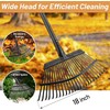 Garden Rake for Leaves, Leaf Rakes Heavy Duty for Yard,Lawn,Shrub,Grass,Mulch,