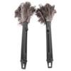 2Pcs Retractable Feather Duster Ostrich Feathers Duster with Long Handle