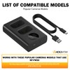 NP-FW50 Dual Cameras Battery Charger for Sony ZV-E10 Alpha A6000