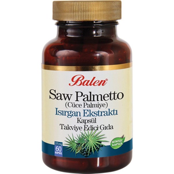 BALEN SAW PALMETTO(CÜCE PALMİYE)&ISIRGAN EKST. KAPSÜL 375MG* 60 1 Paket(1