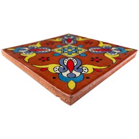 4.2x4.2 9 pcs Terracotta Oasis Talavera Mexican Tile