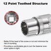 sourcing map 2pcs 12 Points Socket 3/8" Drive 10mm Metric