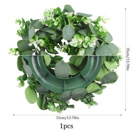 Xbessc 35 cm Artificial Eucalyptus Wreath, Green Door Wreath, All Year Round Wreath, Spring Plastic Door Wreath, Front Door, Wall Wreath for Wedding, Door, Party, Window, Garden, Wall, Fireplace