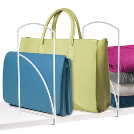 Lynk Divisores para repisas, organizador para repisas del armario, divisor alto para estante, Blanco, 8-7/16" x 13" h, juego de 2