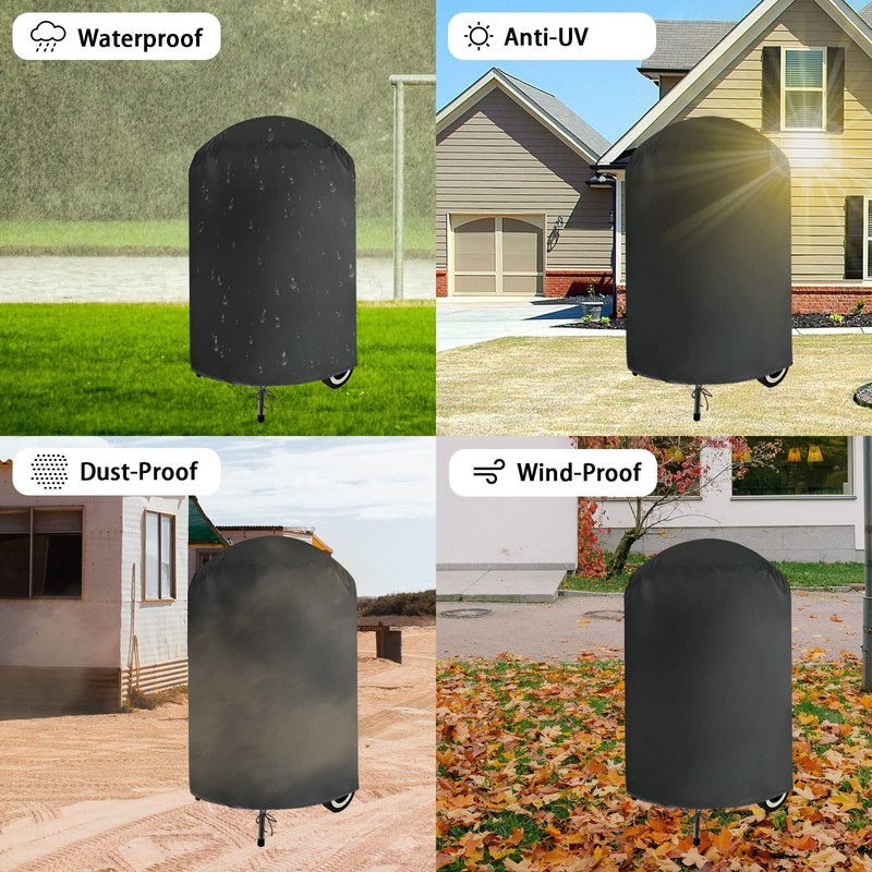 Fenghome BBQ Cover, Waterproof Round Barbecue Covers for Kettle BBQ