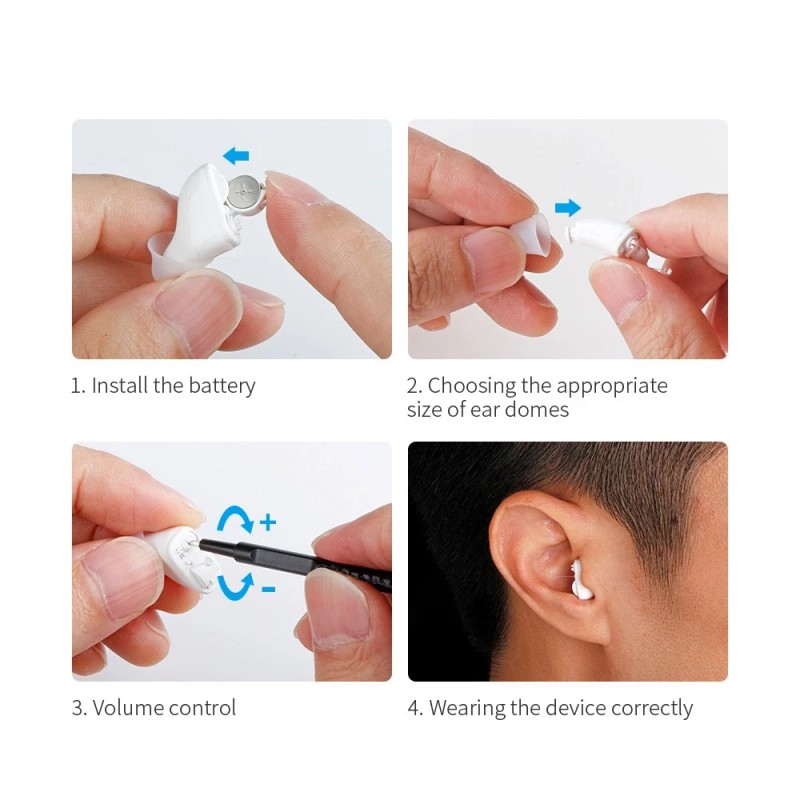 JINGHAO Hearing aids with A10 Battery,Invisi