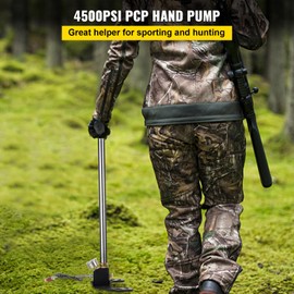 Happybuy PCP Air Pump, 4500PSI High Pressure Hand Pump, 3-Stage Chamber for Airguns, Compact Design, Portable Use