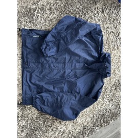 NEW TRI-MOUNTAIN NAVY WATER REPEL JACKET WITH HOOD MENS XL