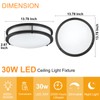 DLLT 30W Modern LED Flush Mount Ceiling Light with Remote,
