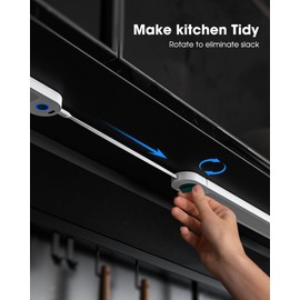 ASOKO Under Counter Lights for Kitchen, Motion Sensor Lights Plug in, Hand Wave Activated Under Cabinet Light with Retractable Cable, 6000K White Dimmable Wired Closet Lights 2 Sets