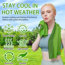 6 Pack Cooling towels for Neck and Face(40"x12"),Microfiber Cooling Towels,Soft Breathable chilly cooling neck towels rags cooling neck wraps sweat towel for sports,gym,yoga,workout,running,camping…