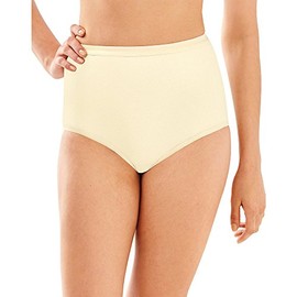 Bali Cut-Fit Stretch Brief, Women’s Cotton Underwear, Full Coverage Panties, Moonlight, XXX-Large/10