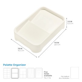 iDesign Recycled Plastic 2-Compartment Organizer, Palette Insert
