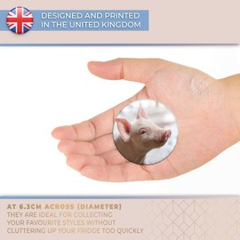 Destination Vinyl ltd Magnet for Refrigerator, Fridge - Cute Pink Piglet Pig Farm Animal for Office, Cabinet and Whiteboard, Magnetic Stickers, 14889