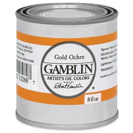 8 oz. Artists' Grade Oil Paints Color: Gold Ochre