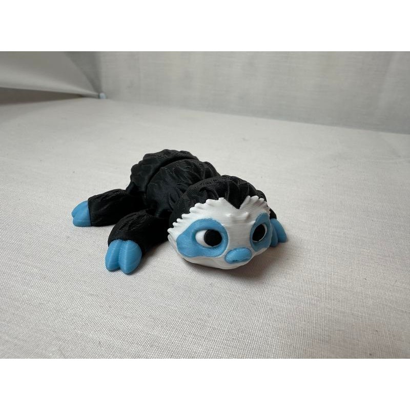 3D Articulating Sloth Decorative Figurine with Magnets - Color: Glow